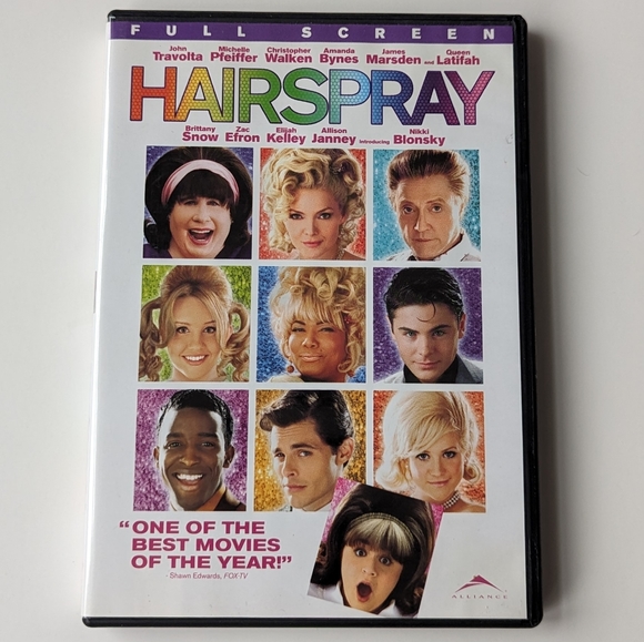 2/$15 Hairspray Full Screen DVD John Travolta, Michelle Pfeiffer, Zac Effron - Picture 3 of 6